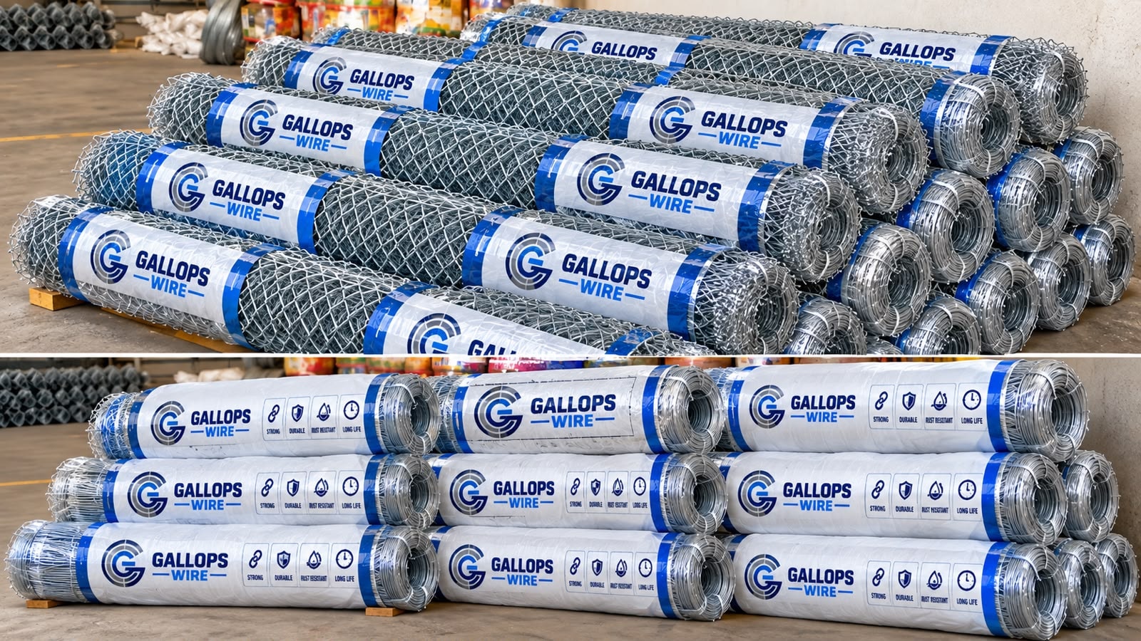 Gallops Galvanizing manufacturing floor with metal coils and overhead crane